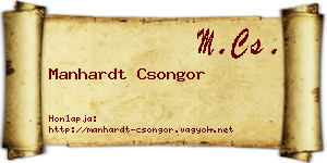 Manhardt Csongor névjegykártya